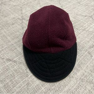 Vintage 1990s Watership Trading Company Burgundy Red Outdoors Fleece Hat